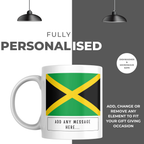 Personalised Jamaica flag mug – personalisation and care information