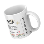 Keep Shining Mum Birthday Mug – angled view