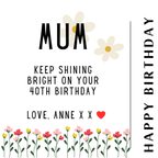 Keep Shining Mum Birthday Mug – original flat artwork