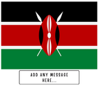 Personalised Kenya flag mug – flat source artwork with space for a personalised message