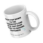 Key to Happiness Locksmith Mug – angled view