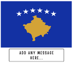 Personalised Kosovo flag mug – flat source artwork with space for a personalised message