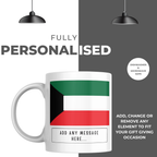 Personalised Kuwait flag mug – personalisation and care information