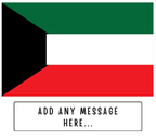 Personalised Kuwait flag mug – flat source artwork with space for a personalised message