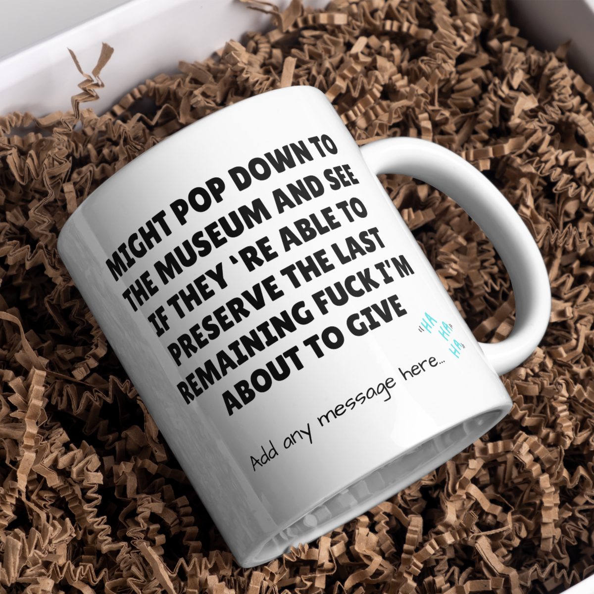 Last Remaining Care Museum Mug – gift presentation on paper packing