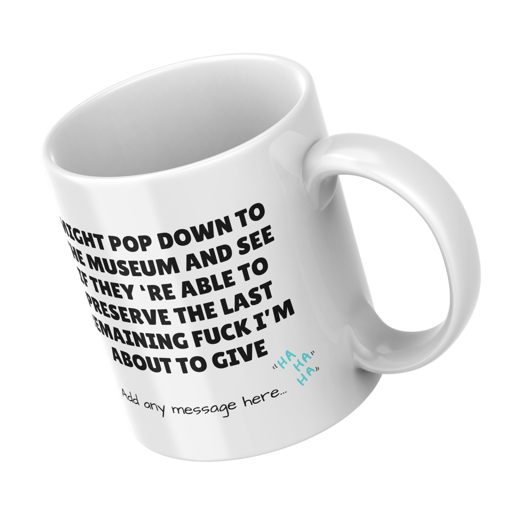 Last Remaining Care Museum Mug – angled view