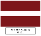 Personalised Latvia flag mug – flat source artwork with space for a personalised message