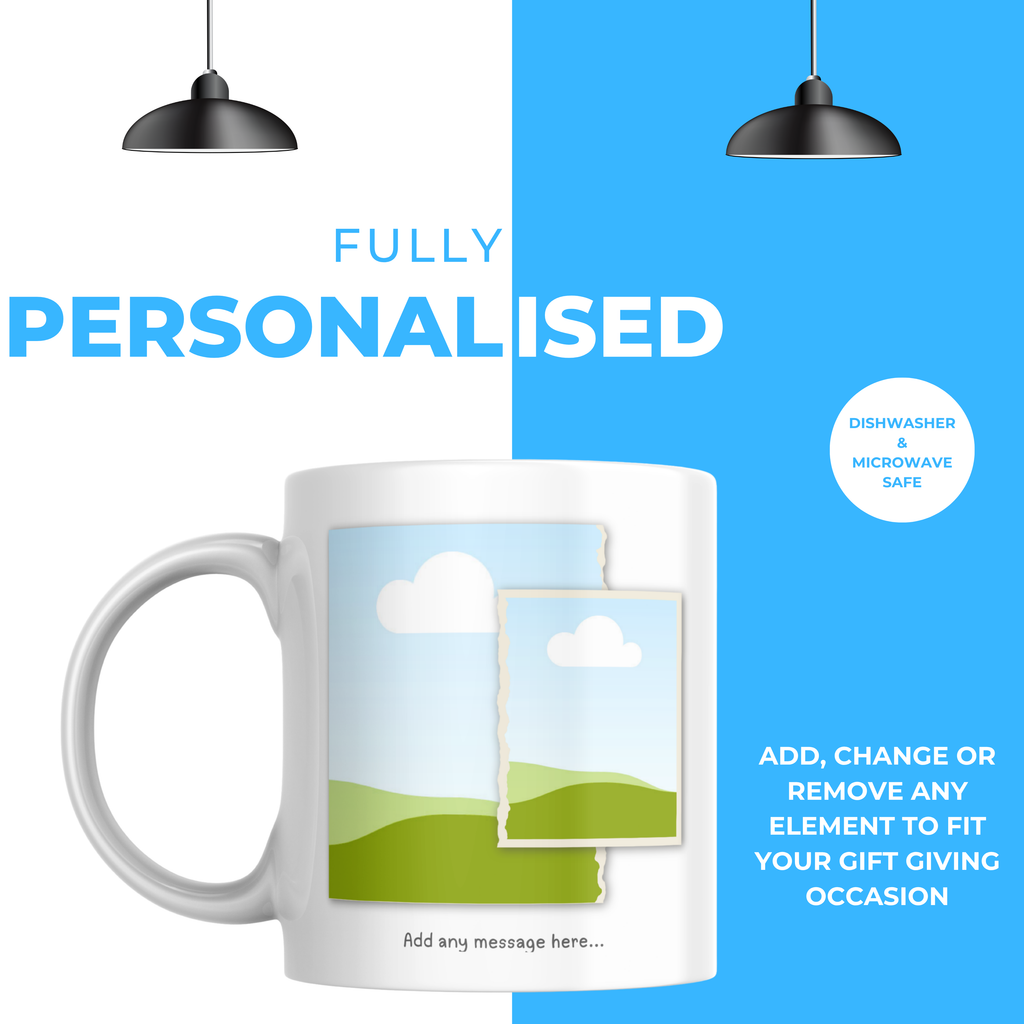 Layered Two Photo Mug – personalisation information