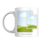 Layered Two Photo Mug – front view showing photo placeholders