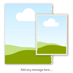 Layered Two Photo Mug – flat artwork showing photo placeholders