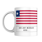 Personalised Liberia flag mug – front view
