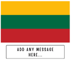 Personalised Lithuania flag mug – flat source artwork with space for a personalised message