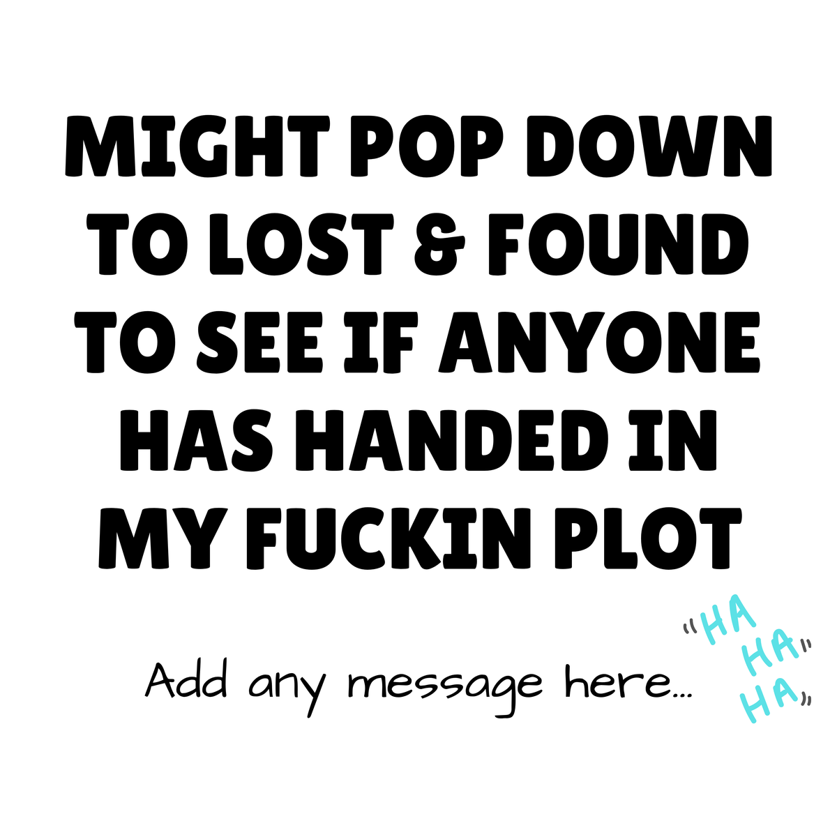 Lost My Plot Lost and Found Mug – original flat artwork