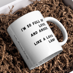 Love and Anger Like a Lava Lamp Mug – gift presentation on paper packing