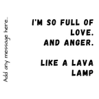 Love and Anger Like a Lava Lamp Mug – original flat artwork