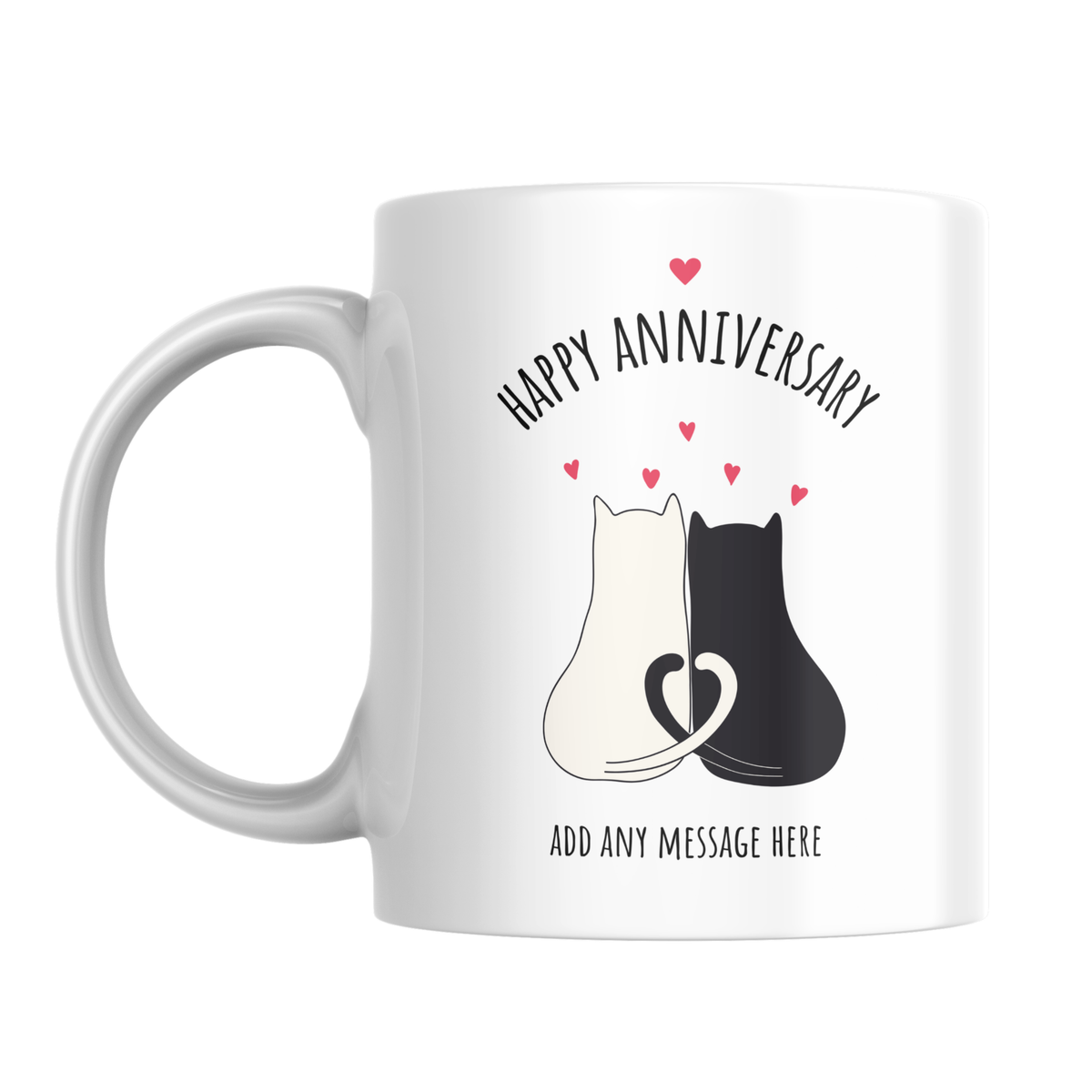 Love Cats Anniversary Mug – front view