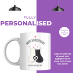 Love Cats Anniversary Mug – personalisation information