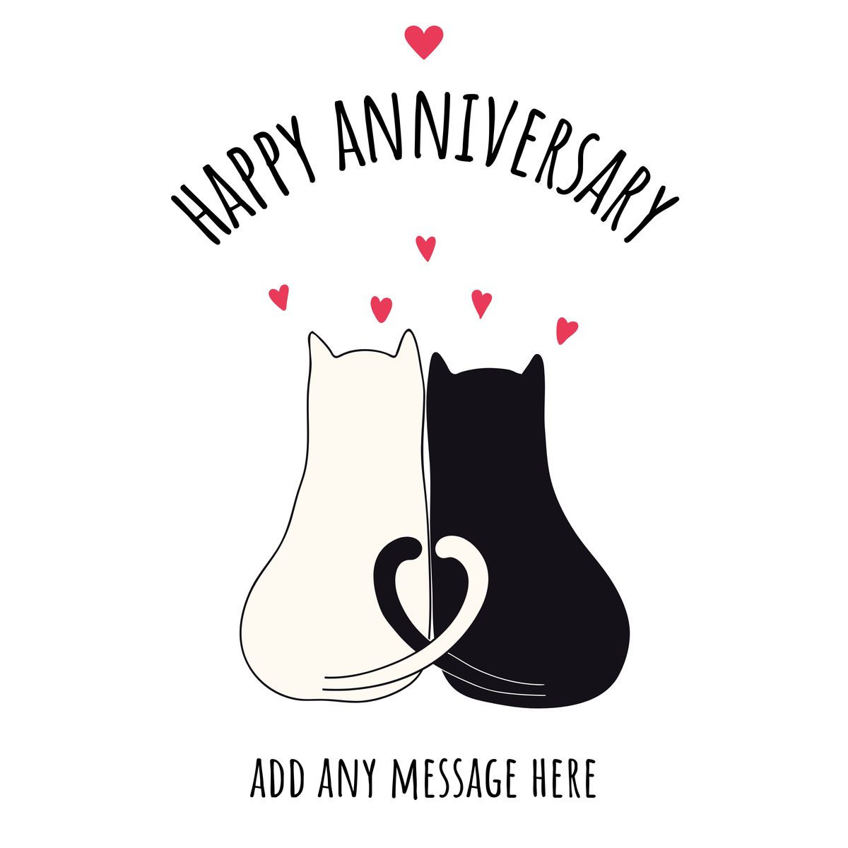 Love Cats Anniversary Mug – original flat artwork