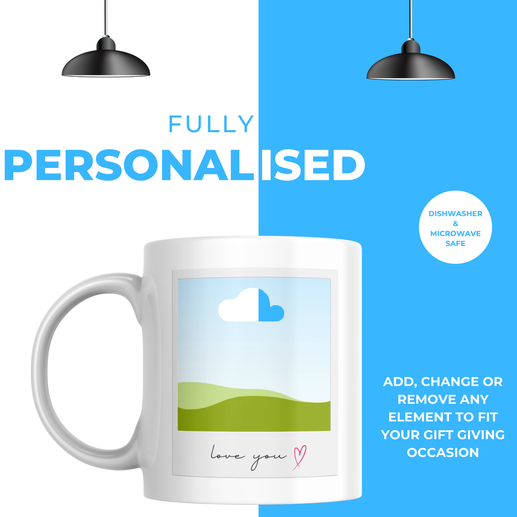 Love You Photo Mug – personalisation information