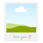 Love You Photo Mug – flat artwork showing photo placeholders