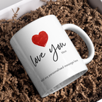 Love You Mum Mug – gift presentation on paper packing