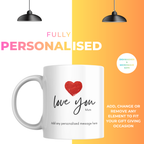 Love You Mum Mug – personalisation information