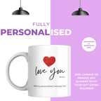 Love You Nanna Mug – personalisation information