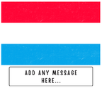 Personalised Luxembourg flag mug – flat source artwork with space for a personalised message