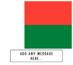 Personalised Madagascar flag mug – flat source artwork with space for a personalised message
