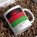 Personalised Malawi flag mug – gift presentation on paper packing