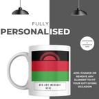 Personalised Malawi flag mug – personalisation and care information