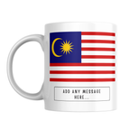 Personalised Malaysia flag mug – front view