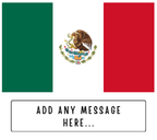 Personalised Mexico flag mug – flat source artwork with space for a personalised message