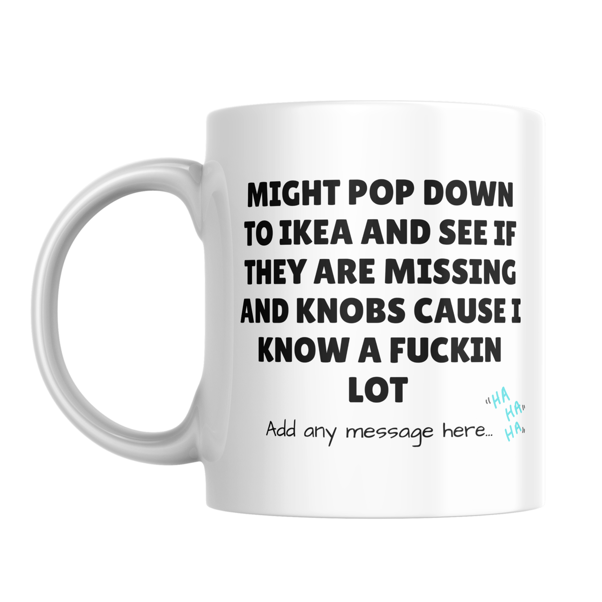 Missing Knobs Flatpack Mug – front view