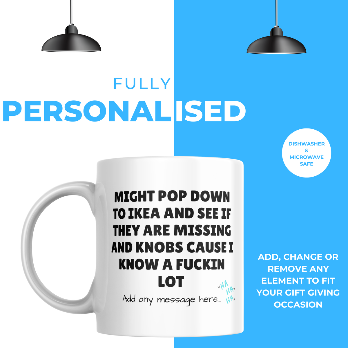 Missing Knobs Flatpack Mug – personalisation information