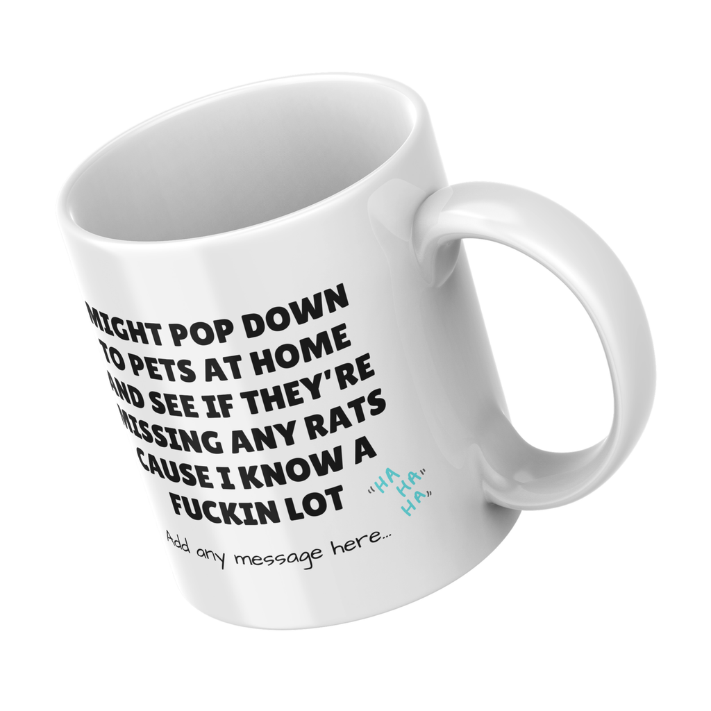 Missing Rats Pet Shop Mug – angled view