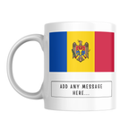 Personalised Moldova flag mug – front view