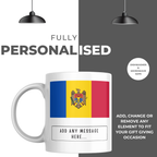 Personalised Moldova flag mug – personalisation and care information