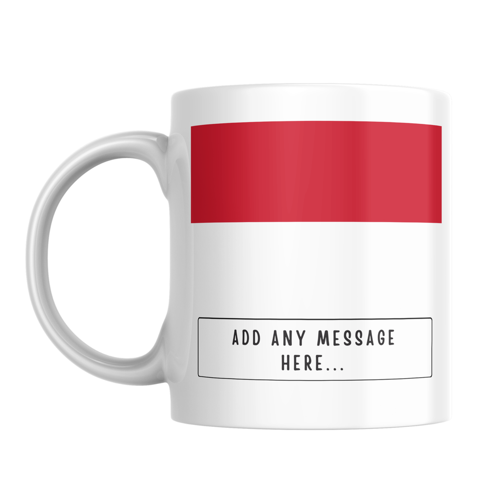 Personalised Monaco flag mug – front view