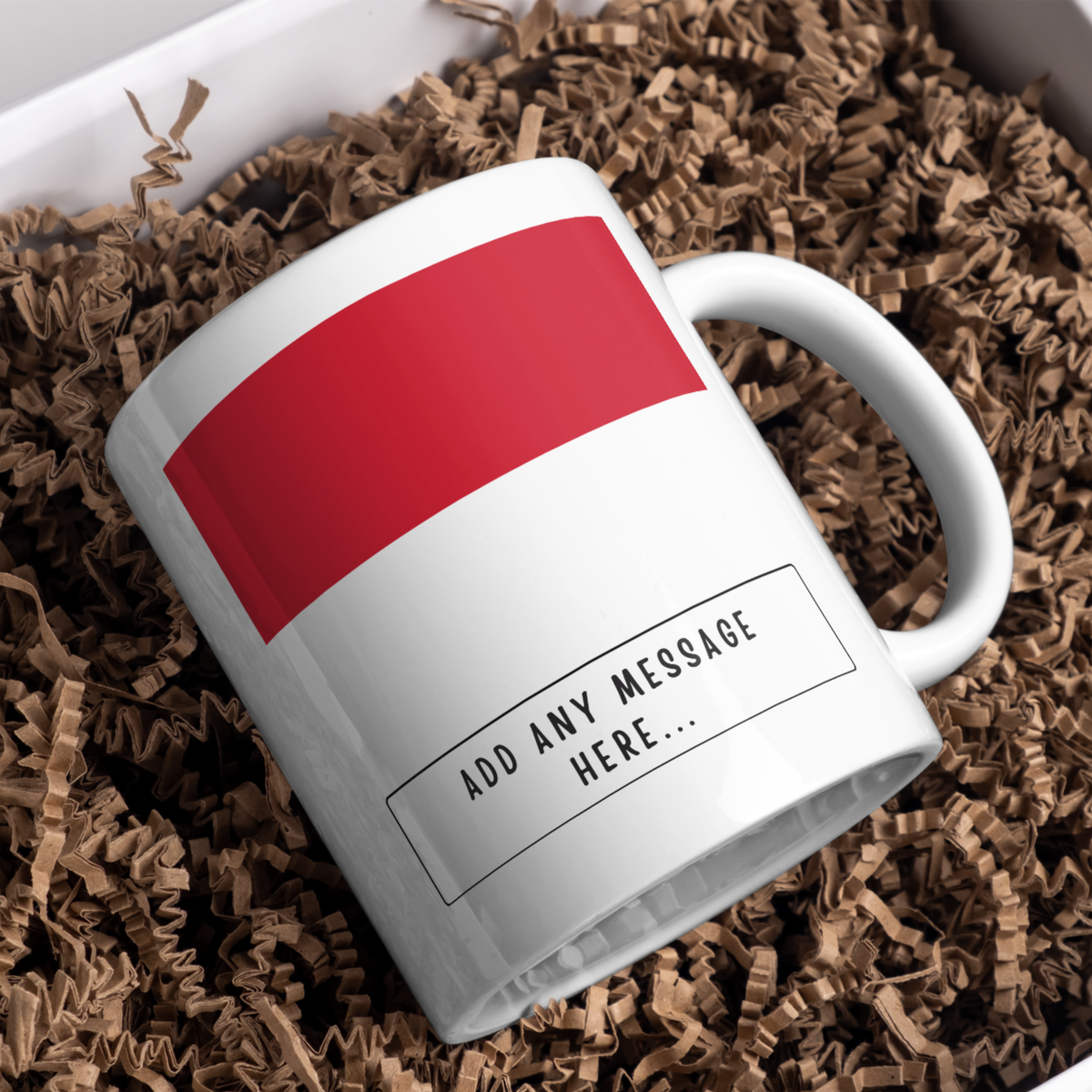 Personalised Monaco flag mug – gift presentation on paper packing