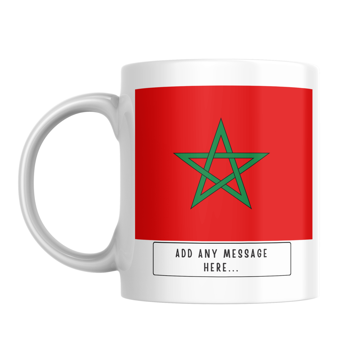 Personalised Morocco flag mug – front view