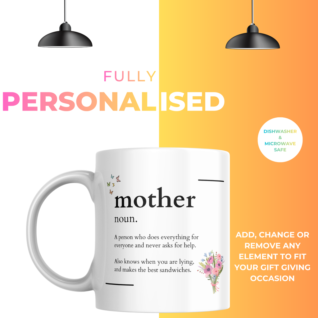 Mother Definition Mug – personalisation information