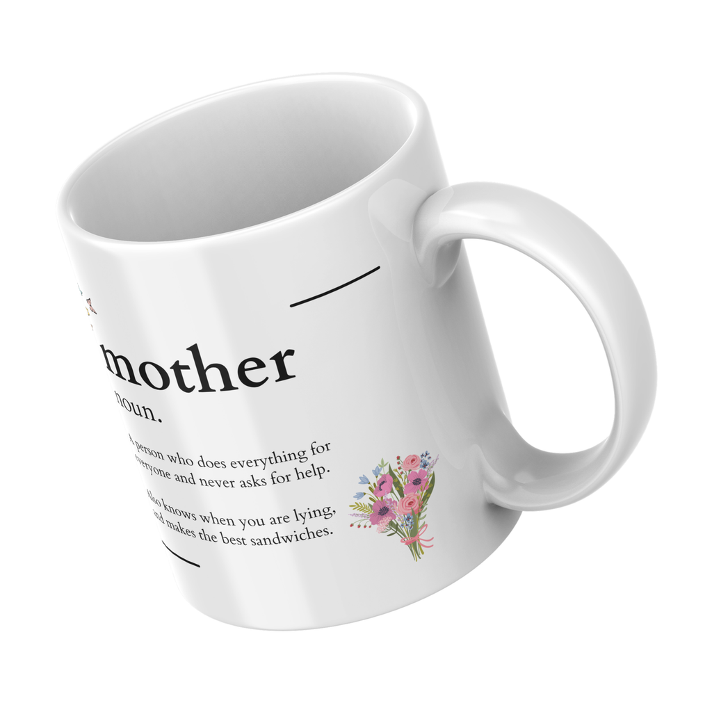 Mother Definition Mug – angled view