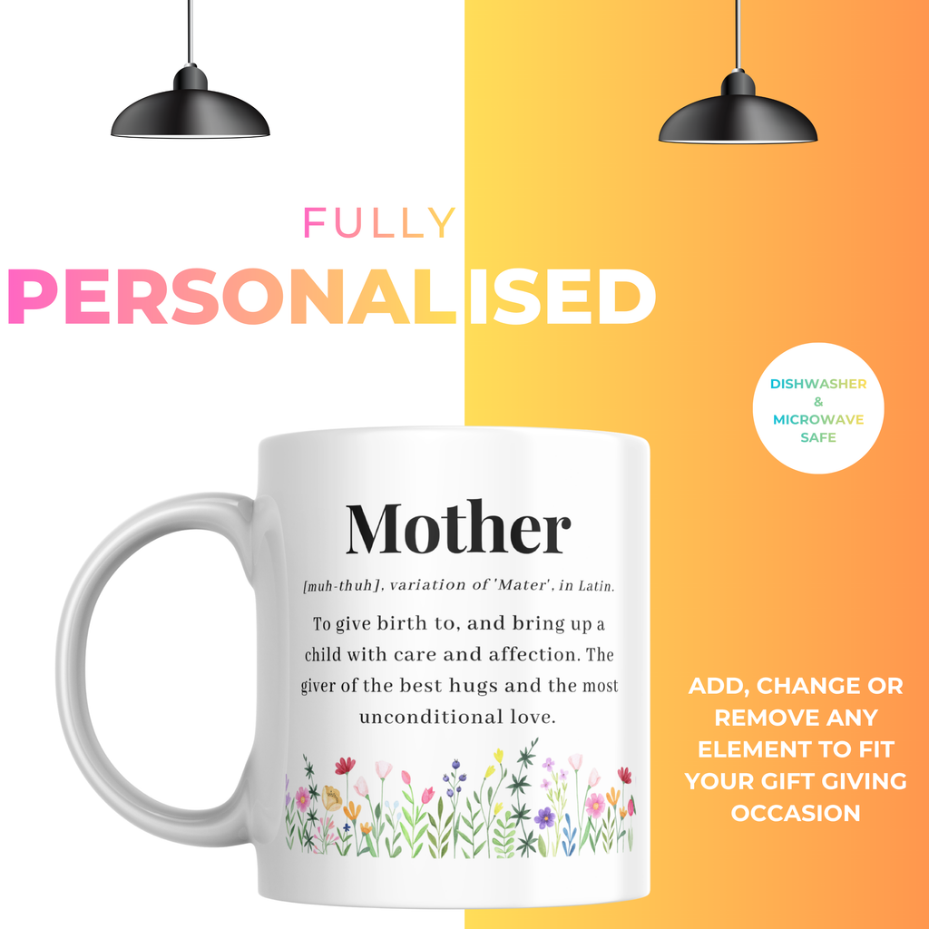 Mother Definition Mug – personalisation information