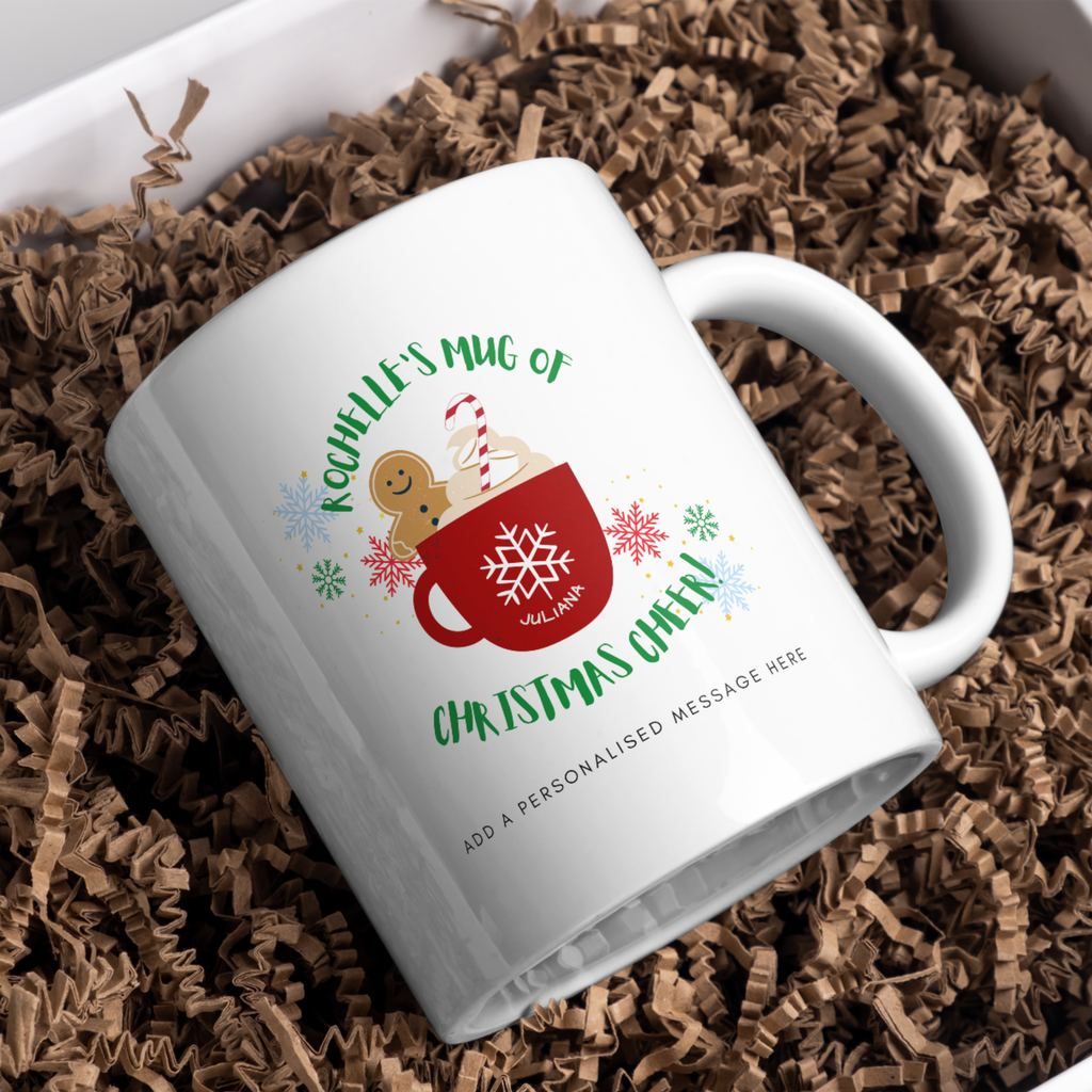 Mug of Christmas Cheer Mug – gift presentation on paper packing
