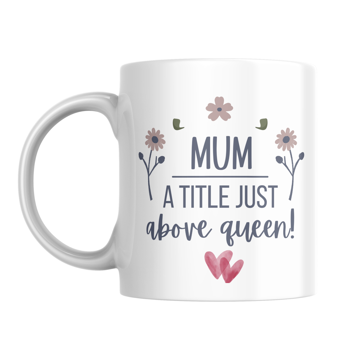 Mum A Title Just Above Queen Mug – front view