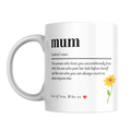 Mum Definition Mug – front view