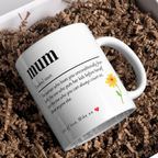 Mum Definition Mug – gift presentation on paper packing