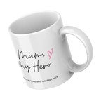 Mum My Hero Mug – angled view