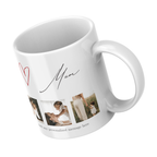 Mum Photo Collage Mug – angled view